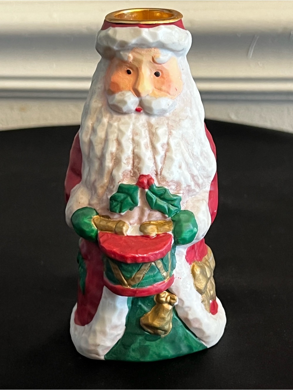 Vintage kenyield ceramics Santa  Drummer Candlestick Holder